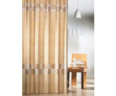 Sealskin Cortina de Ducha Guadaloupe, 180 x 200 cm con ojales, Plástico, Beige