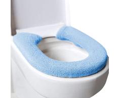 Funda para asiento de inodoro BafFP, gruesa, antibacteriana, de lujo, cálida, universal, para asiento de inodoro, azul