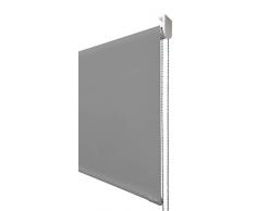 Estor Enrollable Vision Premium Metal. Anchos de 40 a 280cm. Luz e intimidad Durante el Dia. Color Gris. Estores Tipo Visillo A Medida para Ventanas y Puertas