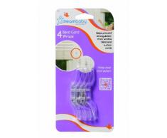 Dreambaby - Protectores para cordones de persianas (4 unidades), color transparente