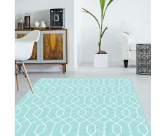 VINILIKO, Alfombra de vinilo, Hexágono, Turquesa, 133x200 cm