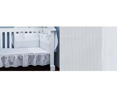 Vizaro - Funda Nórdica y Funda Almohada MaxiCuna 70x140cm - Algodón Puro - Med. 100x135cm, 30x60cm - Hecho UE, OekoTex - Líneas