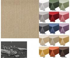 Schwar - Mantel Antimanchas, Efecto Loto, Aspecto de Lino, no Necesita Planchado, 110 x 110 cm, Lavable, Color Liso, Arena, 90 x 90 cm