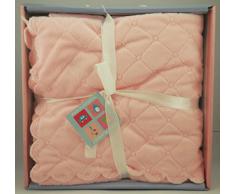 Manta coche bebe, Manta cuna bebe, Regalo Bebe Recién Nacido Medidas 80 x 110 cm ¡100 % GARANTIA DE DEVOLUCION DE SU DINERO! (Rosa)