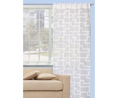 Splendid LABIRYNT - Cortina de confección con Trabillas Ocultas (140 x 245 cm), Color Blanco Roto