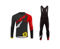 Uglyfrog Ropa MTB De Invierno Manga Larga Maillot Ciclismo Hombre Térmico Bodies Long Bib Tights con 3D Cojín Bike Wear MZ02