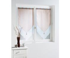Douceur dIntérieur 1621344 Cortinas con acabado triangular, color Blanco/Taupe, talla 2 x 60 x 120 cm