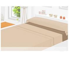 JUEGO SÁBANAS BEIS-BEIS VERANO 3X PIEZAS cama 135/190-200 MICROFIBRA (fácil planchado y duradera) sábana bajera ajustable, funda almohada y encimera,PACK CALCETINES MARCA TIENDADELEGGINGS incluido gratis (anti-presion)