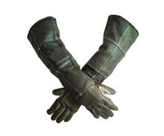 Cuidado de Mascotas Guantes de manejo, Guantes de protección contra rayones Protección de Cuero Forja Guantes de Soldadura para Horno/Parrilla/Chimenea/Horno/Estufa/Porta ollas/BBQ/Gato