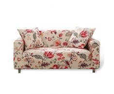 HOTNIU Funda Sofa 3 Plazas (175-220 cm) Elastica, Cubre/Protector Sofá Ajustables Estampado, Fundas Decorativas para Sofas Antideslizante, Cubierta Sofa Muebles con Cuerda de Fijación, Modelo #QAN