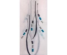 ForenTex - Cortina - Visillo, (G-0538), 145 x 260 cm, semi translucida, bordada, Azul, confeccionado muy elegante, máxima calidad en la confección y muy duradero. 1-4 cortinas paga solo un envío, descuento equivalente al finalizar la compra.
