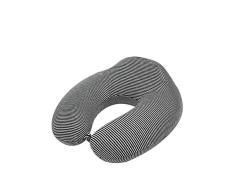 Ecloud Shop® Almohada de Viaje 100%, Almohada en Forma de U, Almohada de Espuma de Memoria Pura para el Cuello, Cubierta cómoda y Transpirable, Lavable (Gris Oscuro)