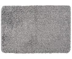 Wenko Alfombra de baÃ±o MÃ©lange gris claro 60 x 90 cm - Alfombrilla antideslizante, segura, esponjosa, libre de pelusas, PoliÃ©ster, 60 x 90 cm, Gris claro