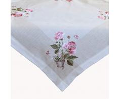 Raebel - Mantel para Centro de Mesa, Bordado de Rosas y cestas, 85 x 85 cm, diseño de Pascua