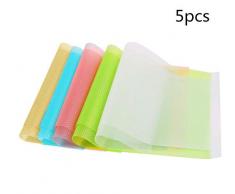 BOSSTER Alfombrillas Nevera 5 Piezas Alfombrillas de Refrigerador Antideslizante Antimoho Multicolor Cortable Alfombrilla de Armario de Cocina para los Cajones de la Cocina 45 * 29cm