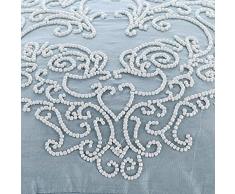 Azul Claro Cubierta De Almohadas, Con Cuentas Barroca Del Damasco Tema Francés Cubierta De Almohadas, 50x50 cm Cojines Cubren, Floral, Sedala Seda Almohadas Fundas Para El Sofá - French Wedding