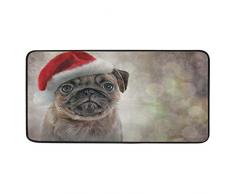 Mnsruu - Alfombra para Cocina, diseño de Papá Noel, 50 x 100 cm