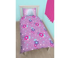 TROLLS Juego de funda nórdica, poliéster-algodón, multicolor, cama individual