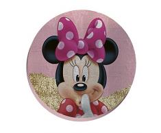 Disney Minnie Paillette Cojín, 100% poliéster, Rosa, 7 x 10 cm