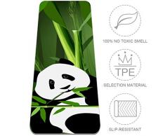 Eslifey - Esterilla de yoga de bambú antideslizante para mujeres y niñas, esterilla de ejercicio suave de pilates (72 x 24 pulgadas, 1/4 pulgadas de grosor)