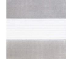 Victoria M. Duo Klemmfix - Estor Doble (fijación sin perforar), Color Gris, tamaño 55 x 150 cm