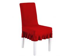 Protector De La Silla Cubierta De La Mezcla Respaldo Alto Elástico Elástico Cubre La Silla, Falda Plisada De Algodón Silla Giratoria Asiento Protector para El Restaurante del Hotel Asiento