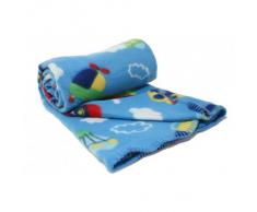 CAL FUSTER - Manta Infantil bebé Multiuso -color Azul-150x125cm.