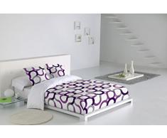 SABANALIA Juego de funda nórdica Aros (disponible en varios tamaños y colores), Cama 150, lila