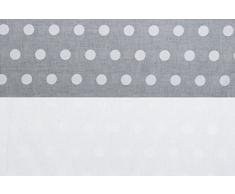 Vizaro - SÁBANA BAJERA PARA COLCHONETA DEL CAPAZO DEL CARRITO DE BEBÉ - 100% Algodón - Hecho en UE con control de sustancias nocivas - Producto SEGURO: el bebé lo puede chupar sin riesgo - Colección LUNARES BLANCOS