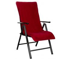 Brandsseller - Funda de rizo para silla de jardín y tumbona de jardín, así como para tumbona de playa, 100% algodón, varios colores, rojo