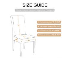 Fundas de Silla Comedor Elásticas Cubre Sillas Modernas Extraíbles y Lavables, Fundas de Licra para sillas Altas 4 Piezas Fundas Protectoras para sillas (Magnolia Flower, Paquete de 4)