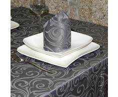 Lujo color gris oscuro mantel – Anti Manchas Tratamiento – grande – REF. Lyon, Gris, 59 x 157" (150 x 400cm)