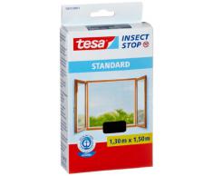 TESA 55672-00021-02 Malla Mosquitera Standard para Ventanas, 1,3 M X 1, Negro, 1,30m x 1,50m