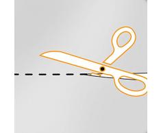 ANRO Hule Mantel Hule Lavable Mantel Cuadros Monótono Uni Blanco Relieve Impresión Damasco, Toalla, Schnittkante, 200x140cm