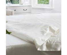 Jasmine Silk 100% Muberry 19MM Charmeuse Seda Sábana ajustable (MARFIL) - DOBLE 140 x 190 + 26 cm