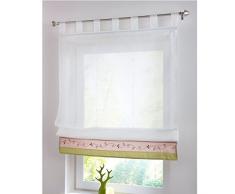 SIMPVALE 1 Pieza Cortina Romana - Ventana Cortina de Flores - Colgante Fácil y Ajustable - para Sala de Estar, Dormitorio y Cocina (Verde, Ancho 80cm/Altura 155cm)