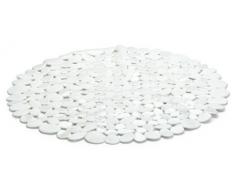 Spirella Round 57, Blanco colección Riverstone, Alfombrilla de Ducha, PVC