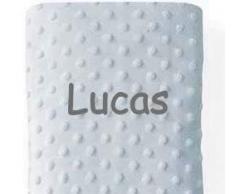 Danielstore- Manta Bordada Para Muñeca Reborn Personalizada (1,10 x 0,80 cm) (Azul)