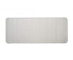 Croydex Hygiene-n-Clean - Alfombrilla de Goma para Ducha (antibacteriana, tamaño Grande, 37 x 90 cm), Color Blanco