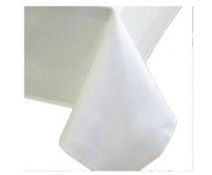Damasco Mantel Rectangular 80 x 80 80 x 80 cm blanco Atlas borde, 100% algodón), color blanco