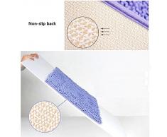 ele ELEOPTION Suave Shag Alfombra de Ba?o Alfombra Cocina Puerta Puerta Pies Estera Tira Antideslizante Absorbente Felpudo Alfombras de Ba?o Ducha Alfombra Peluda - 45 x 70 cm, Caqui