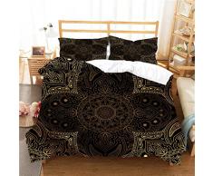 HNHDDZ Bohemia Mandala Funda nórdica, Juego de Cama Indio Boho Mandala, Ropa de Cama Estilo étnico Exótico Multicolor Funda de edredón Funda de Almohada (Boho 8,220x260 cm - Cama 180 cm)