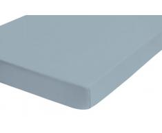 Biberna 77155/220/041 - Sábana bajera ajustable elástica, para una cama de 140 x 200 cm hasta 160 x 200 cm, color azul