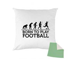 Mygoodprice - Funda de cojín Bicolor Estampado (40 x 40 cm), diseño de fútbol 2, Color Verde