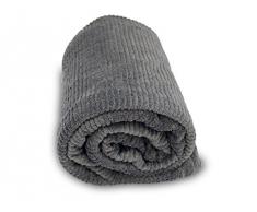 Soleil docre Manta de Pelaje Ultra Suave Lisa COCOONING Gris 120x160 cm