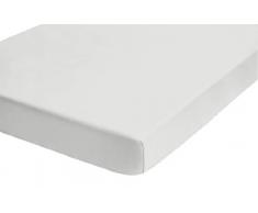 Biberna 2744/019/087 - Sábana bajera ajustable elástica, franela 100% algodón, ultrasuave e extensible, para una cama de 180 x 200 cm, hasta 200 x 200 cm, color gris