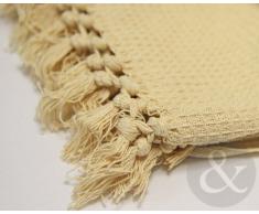 Just Contempo Manta de algodón Beige King Size 259 x 259 cm