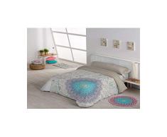 Stilia Set Nórdica 3 Piezas, Juego Edredón Almohada + Sábana Bajera Ajustable, Fundas Colchas Mod, Lecco (Cama 105 Cm (180 X 240 Cm), Beige)