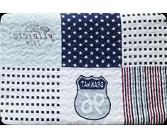 ForenTex- Colcha Boutí reversible, (M-2638), cama 135 cm, 230 x 260 cm, Estampada cosida, Estrellas Draknat, +2 cojines, colcha barata, set de cama, ropa de cama. Por cada 2 colchas o mantas paga solo un envío (o colcha y manta),