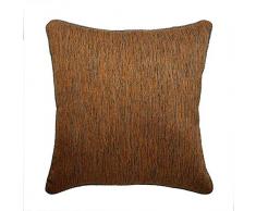 The HomeCentric Funda de Almohada Decorativa Naranja Textura de Raya Jacquard Seda 55 x 55 cm Naranja, Funda de cojín Hecha a Mano Seda Jacquard - Orange Sitting Room